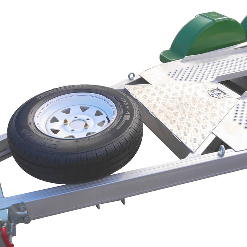 Red Roo ATA2 Aluminium Trailer with tyre and storage space