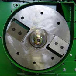 Twin double bevel chipping blades