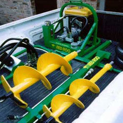 The DHS 9 Single Person Post Hole Digger is very easy to transport in a utility vehicle.