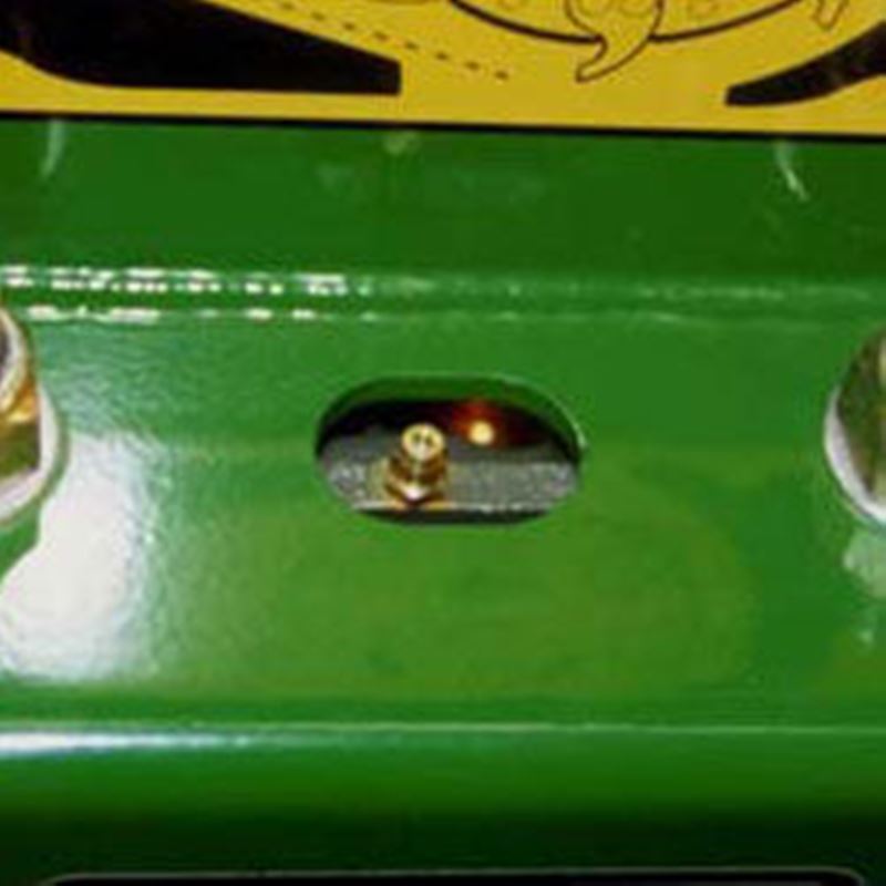 Grease nipple is located at the top of the bearing housing, protected by the main body.