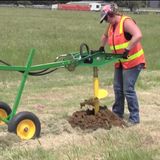 DHS Hydraulic Post Hole Digger In Action Watch How Easy This Unit Is To Operate