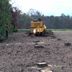 Hurricane Remote Controlled Stump Grinder on Tracks grinding two rows of Pines